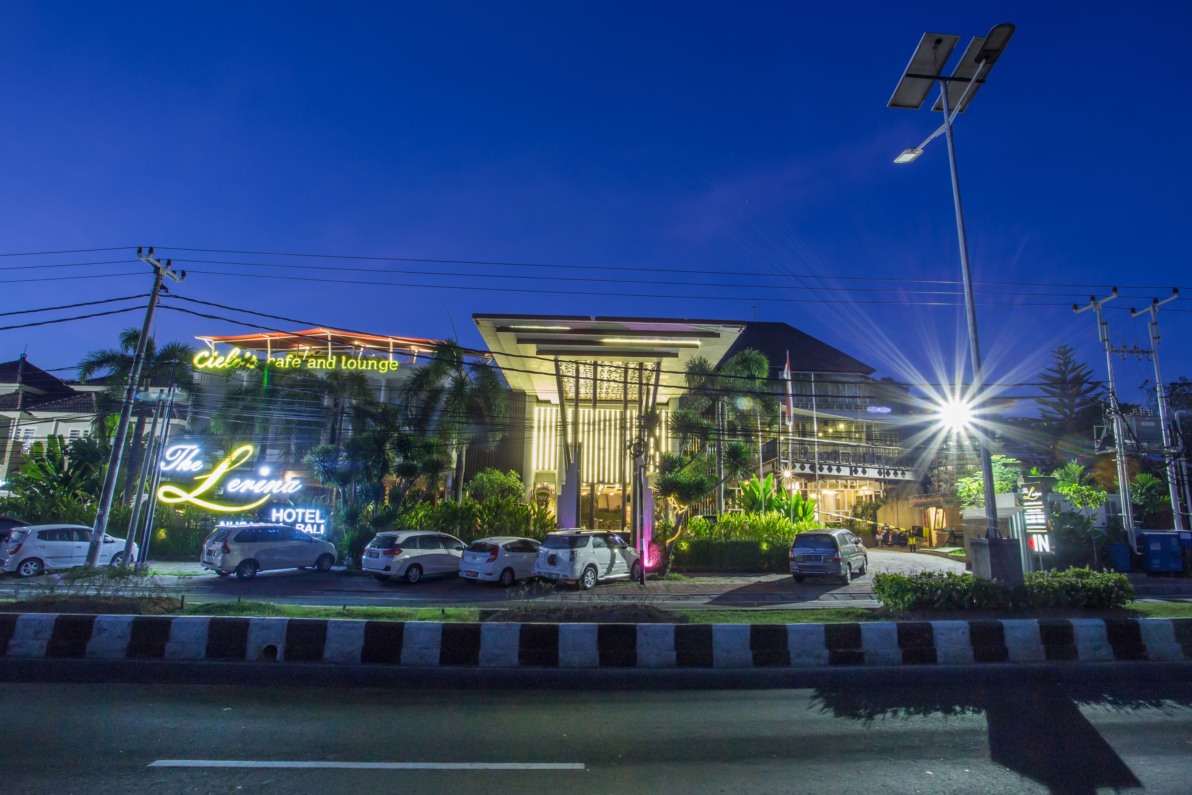 Front of property – evening/night