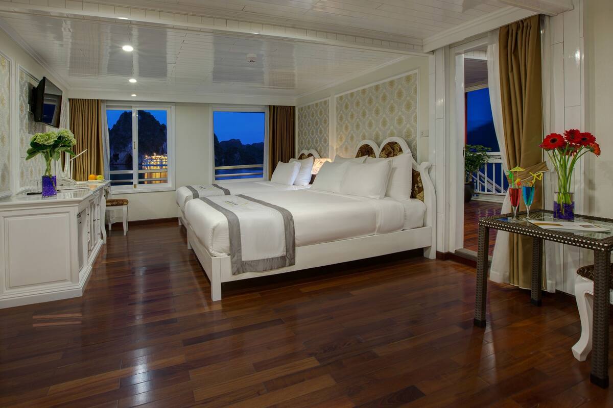 Family Triple Room, Multiple Bedrooms, Bathtub, Ocean View | 1 bedroom, premium bedding, down comforters, memory foam beds