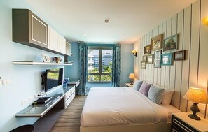อพาร์ทเมนท์สำหรับครอบครัว | 1 ห้องนอน, โต๊ะทำงาน, ผ้าม่านกันแสง, Wi-Fi ฟรี