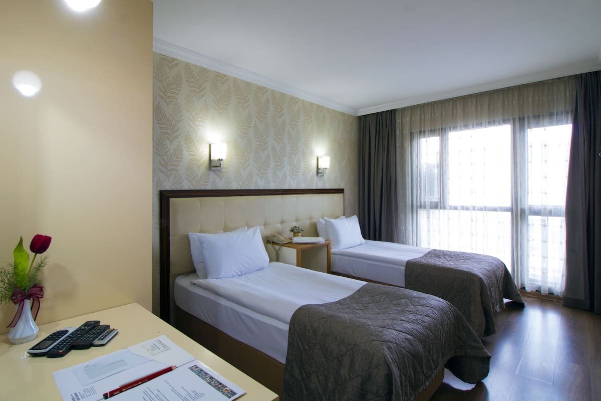 Minibar, desk, blackout drapes, soundproofing