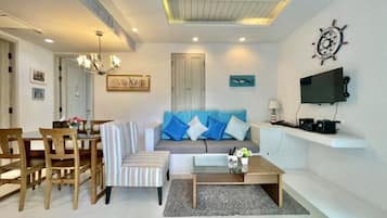 Televisión LED de 40 pulgadas con canales por cable, una televisión