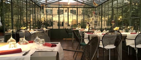 Outdoor wedding area