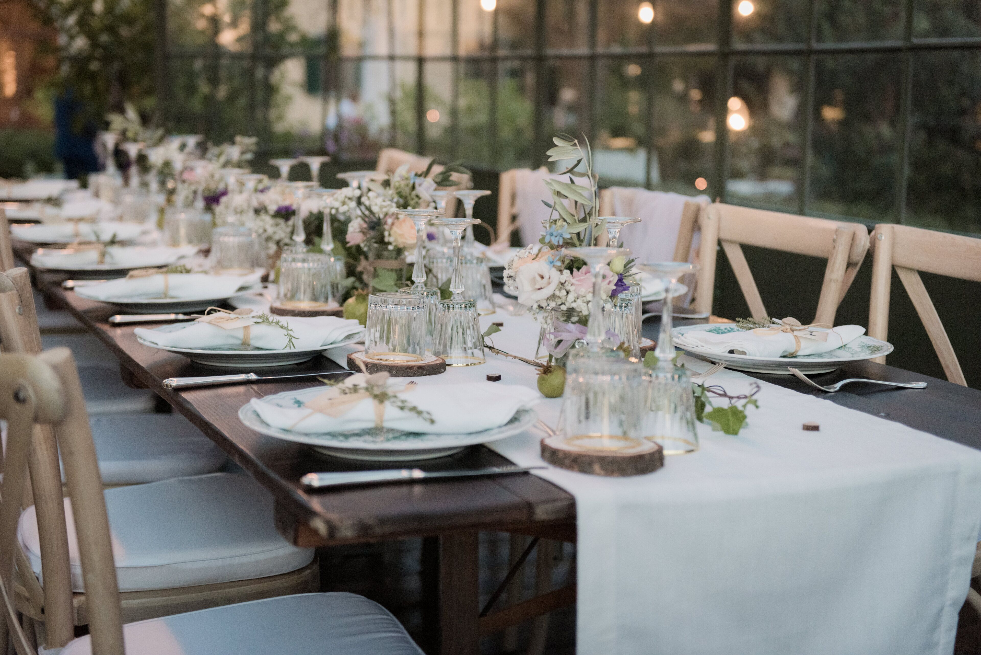 Outdoor wedding area