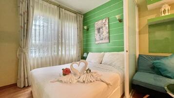 1 chambre, bureau, rideaux occultants, Wi-Fi gratuit