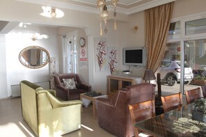 Sittområde i lobbyn