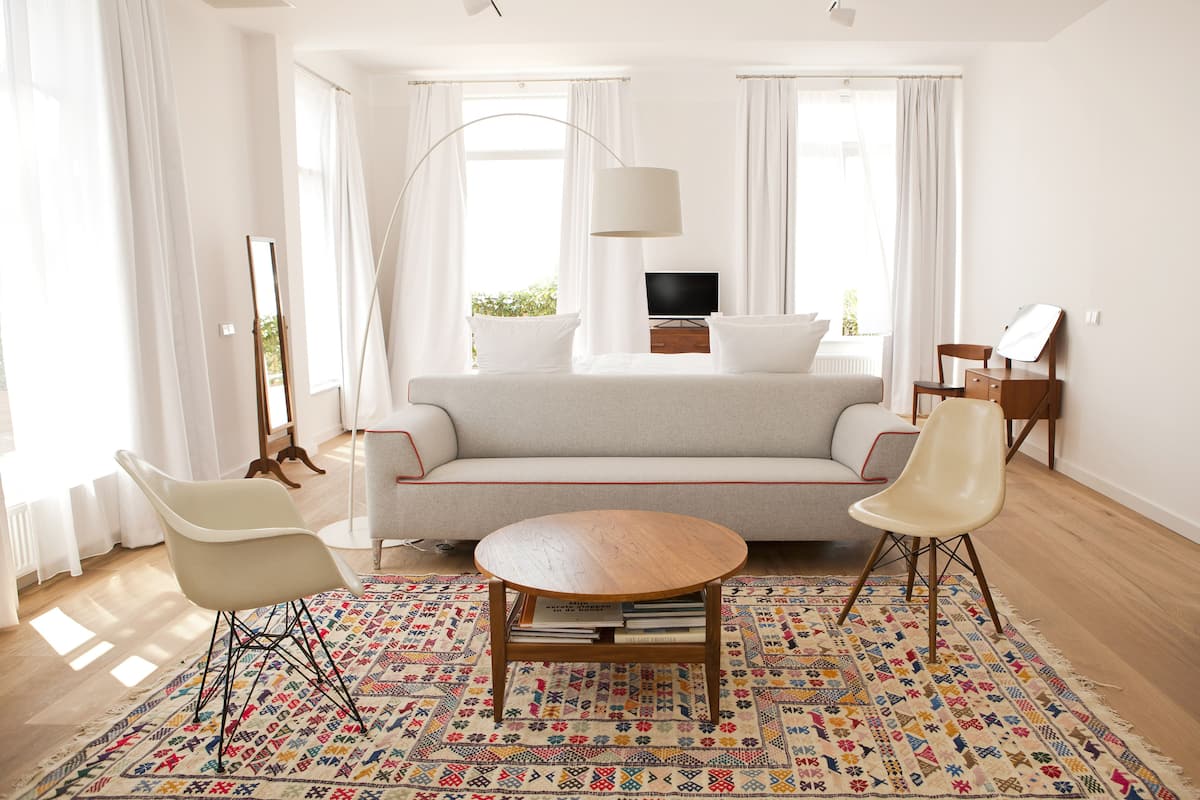 Loft, Terrace (Garden) | Living room | 106-inch flat-screen TV with cable channels