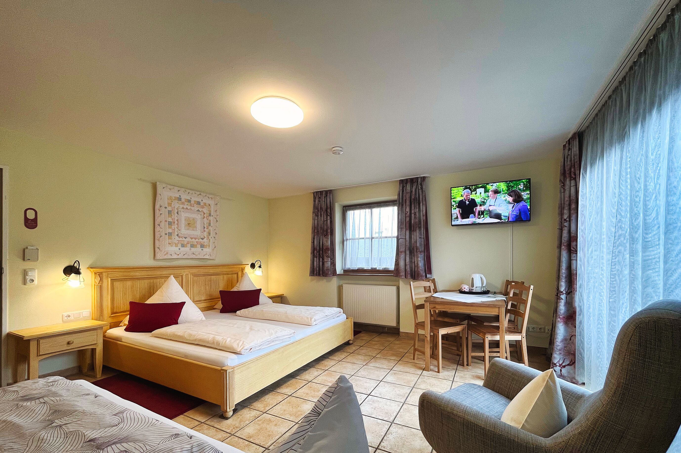 comfort double room, 1 king bed with sofa bed, non smoking | hypo-allergenic bedding, desk, blackout curtains, soundproofing