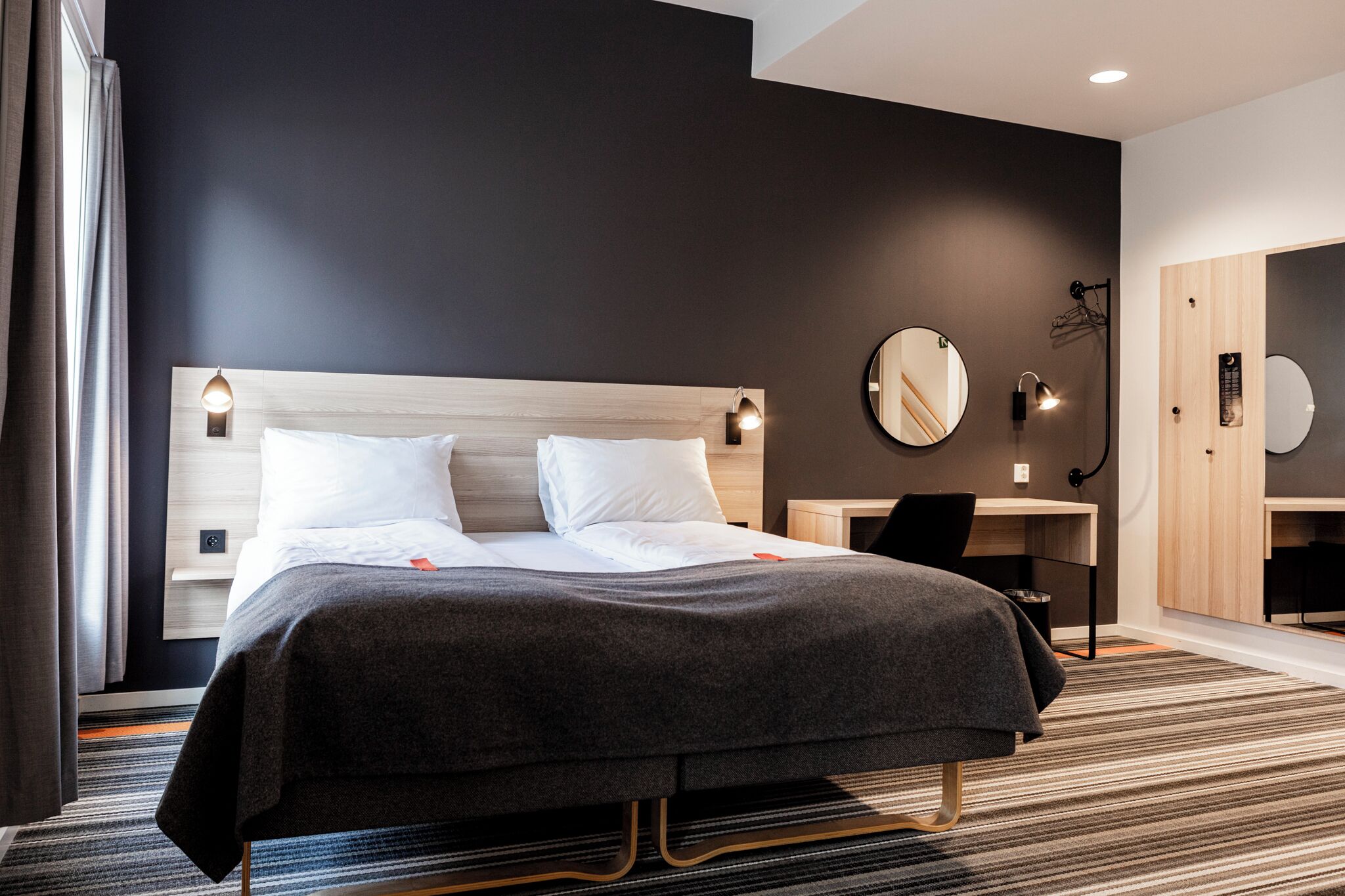 family room | pillow-top beds, desk, soundproofing, free wifi