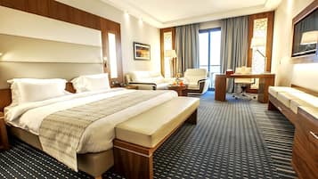 Minibar, in-room safe, desk, blackout curtains