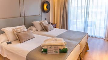 Deluxe Double Room, Terrace | Minibar, in-room safe, desk, laptop workspace