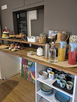 Daily buffet breakfast (EUR 8 per person)
