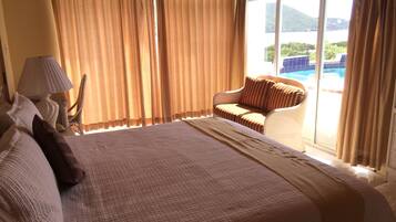 Suite, 1 Bedroom, Private Pool | Premium bedding, in-room safe, desk, iron/ironing board