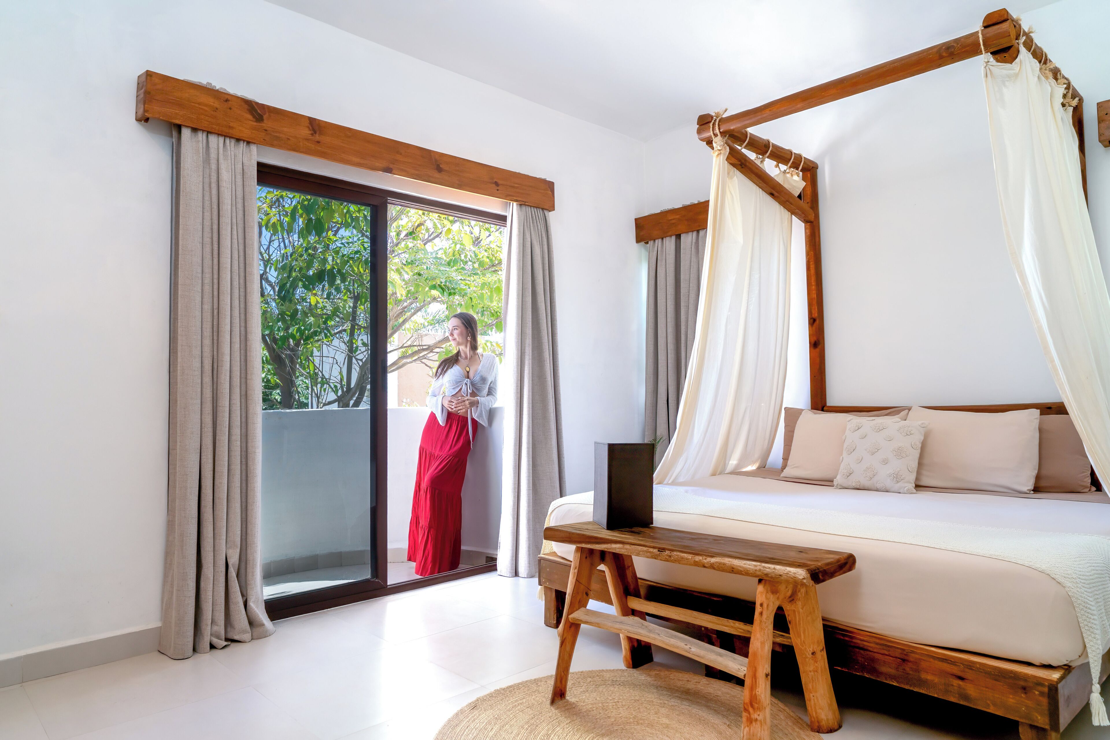 Deluxe Double Room, 1 King Bed, Poolside | In-room safe, individually furnished, blackout drapes, free WiFi