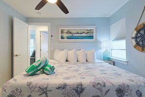 Premium bedding, memory foam beds, individually decorated