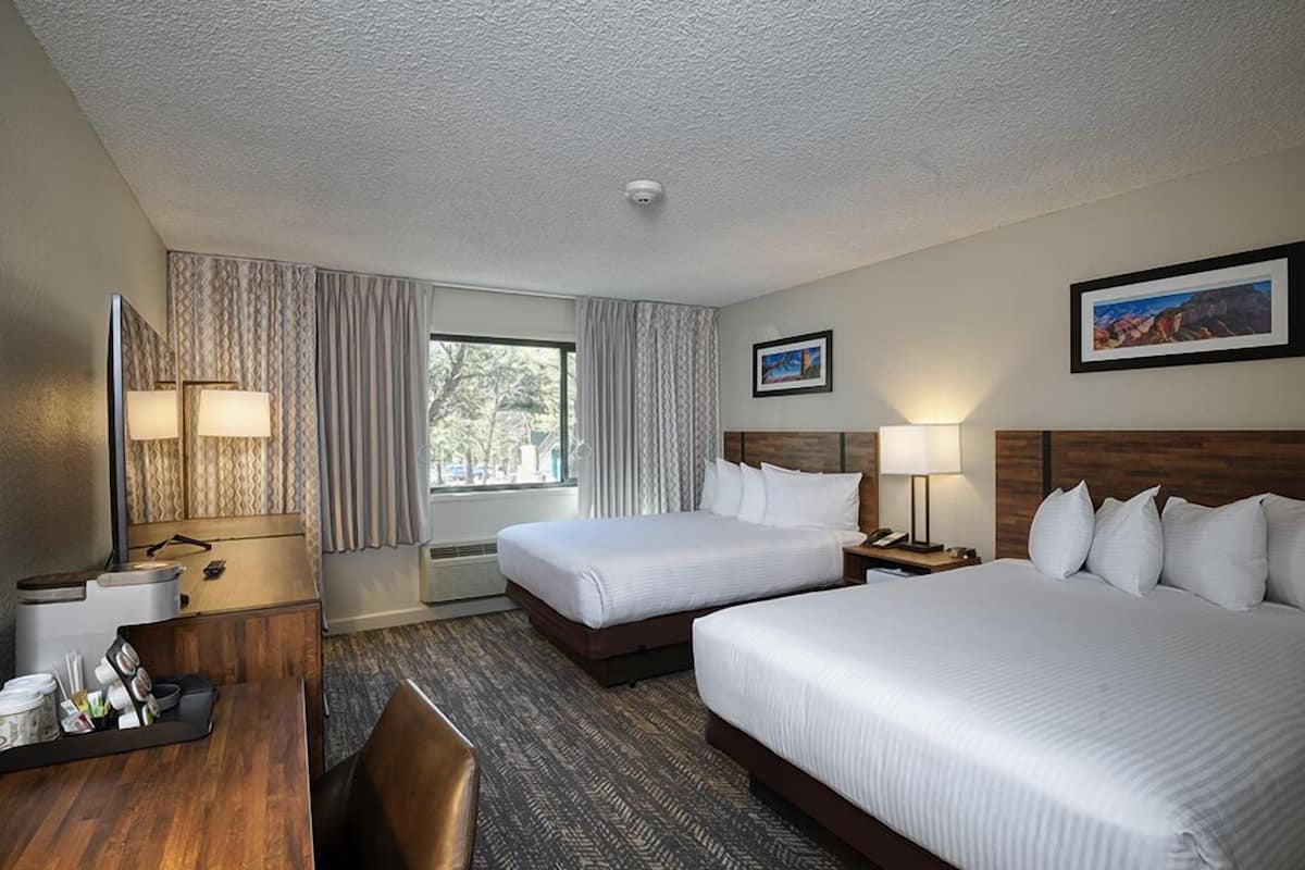 room, 2 queen beds (east mobility hearing accessible) | 1 bedroom, in-room safe, bed sheets