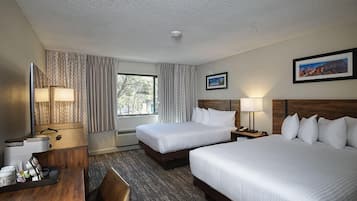 Room, 2 Queen Beds (East Mobility Hearing Accessible) | In-room safe, bed sheets