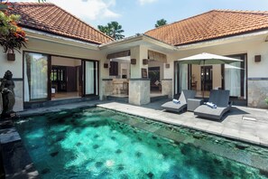 Villa, eigener Pool | Ausblick vom Zimmer