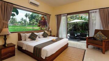 Two-Bedroom Villa with Private Pool | Premium bedding, desk, blackout drapes, iron/ironing board