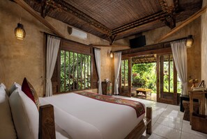 單棟小屋, 花園景 | 迷你吧、房內夾萬、書桌、手提電腦工作空間