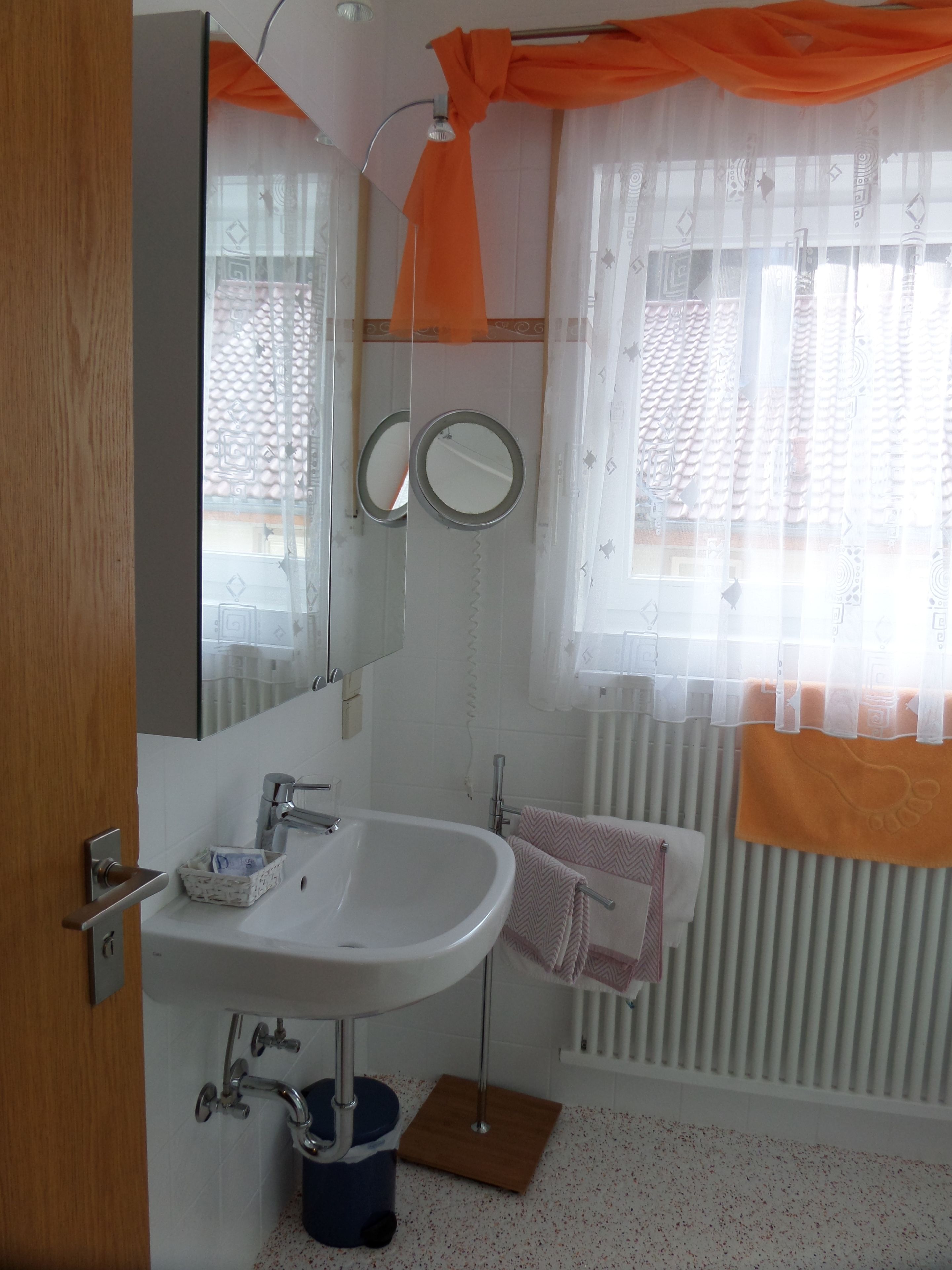 single room | bathroom | shower, hair dryer, slippers, towels