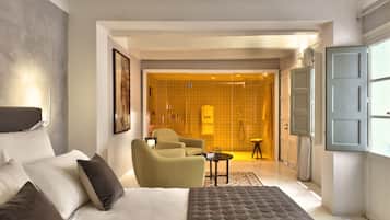 Suite 1 - Deluxe Suite | Sábanas de algodón egipcio y ropa de cama de alta calidad