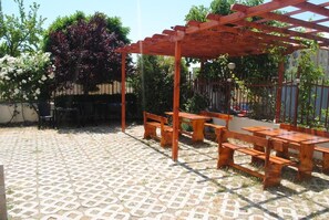 Outdoor banquet area