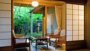 Kamar Deluks, Bebas Asap Rokok (JapaneseStyle,12+8Tatami,Open-AirBath) | Seprai premium, minibar, brankas, dan Wi-Fi gratis
