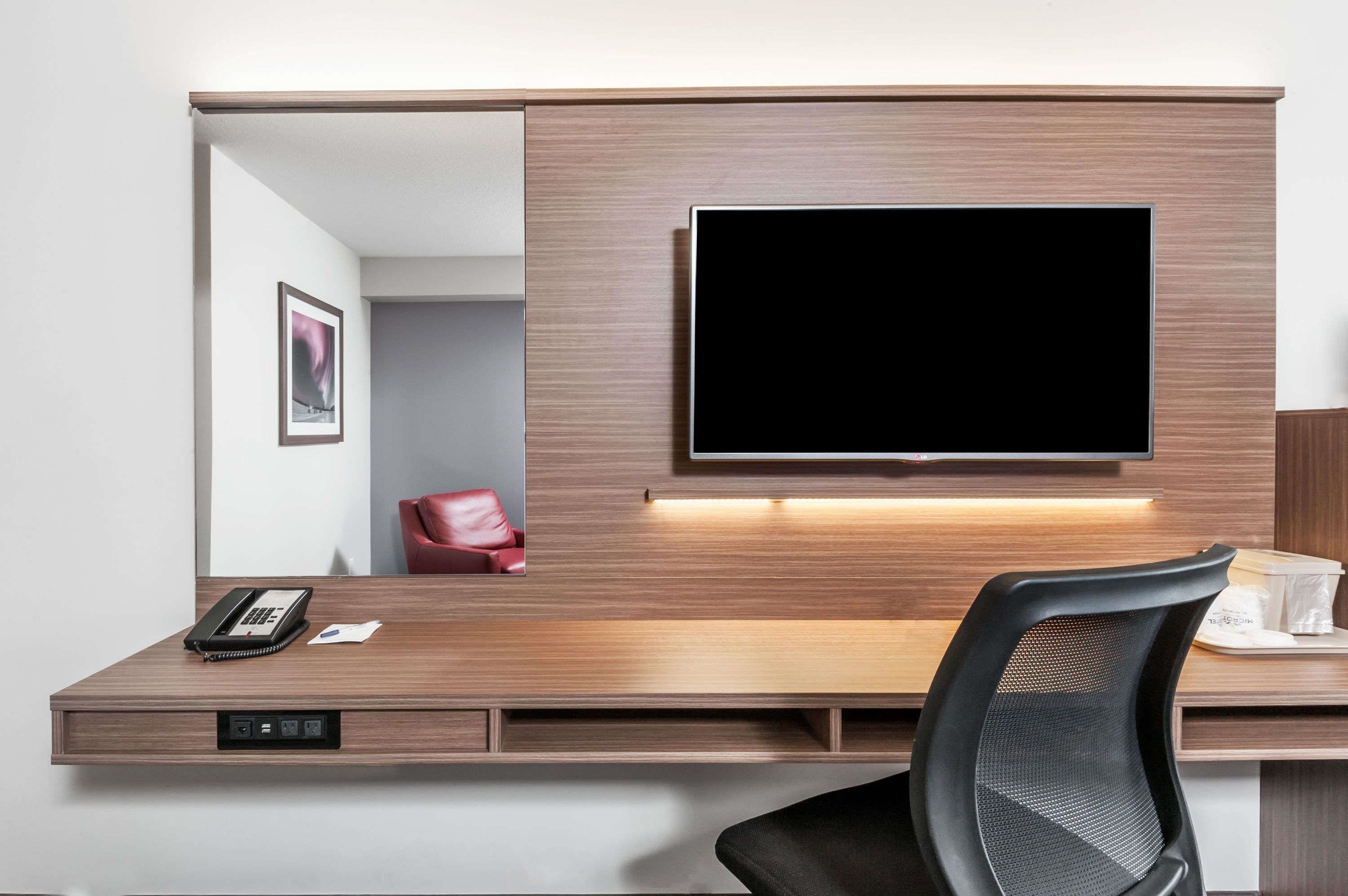 desk, laptop workspace, iron/ironing board, free wifi