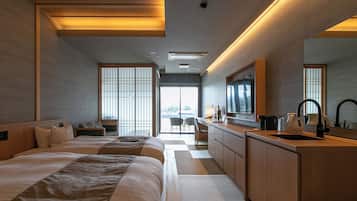 Semi-suite with indoor hot spring bath UGUISU, Non Smoking | Desk, blackout drapes, free WiFi, bed sheets