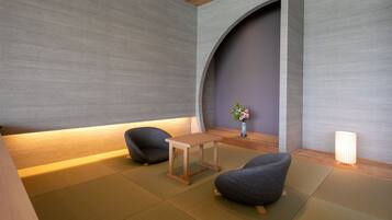 Suite with a private open hot spring bath SAKURA, Non Smoking | Desk, blackout drapes, free WiFi, bed sheets