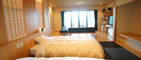 Superior Twin Room with Private Bathroom -(Hinoki) | Premium bedding, in-room safe, soundproofing, iron/ironing board