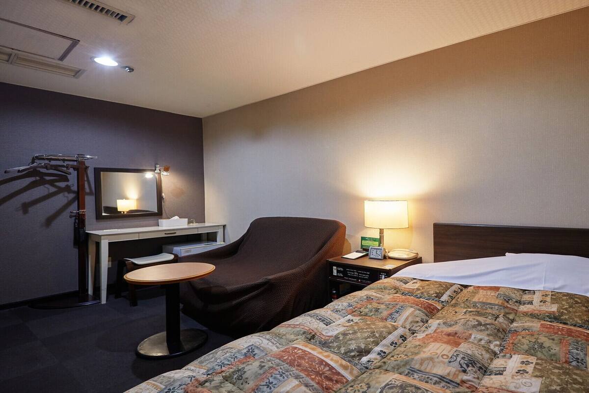 Desk, blackout drapes, iron/ironing board (on request), WiFi (free)