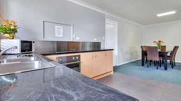 3 Bedroom Unit - 1 queen and 4 single | Private kitchen | Fridge, microwave, coffee/tea maker, electric kettle