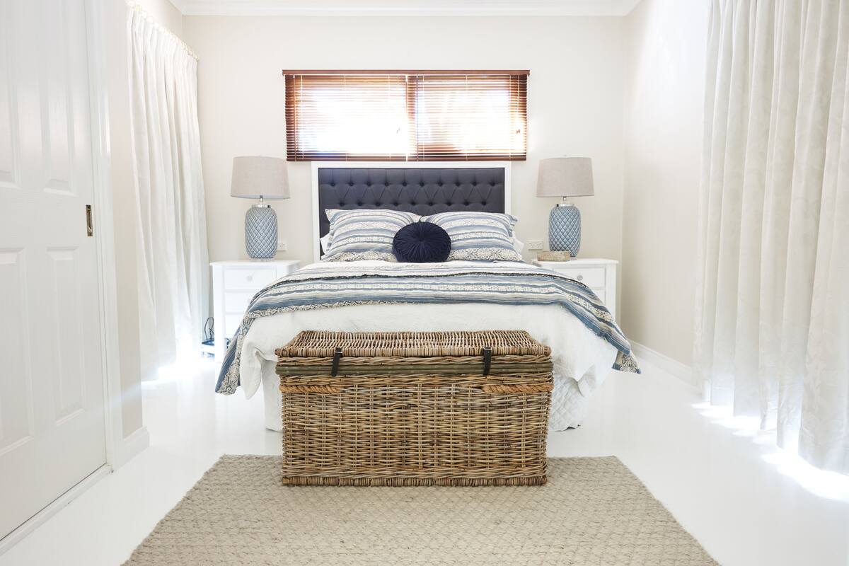Ferienhaus, Kochnische (Blue Gum) | 1 Schlafzimmer, Bettwäsche aus ägyptischer Baumwolle
