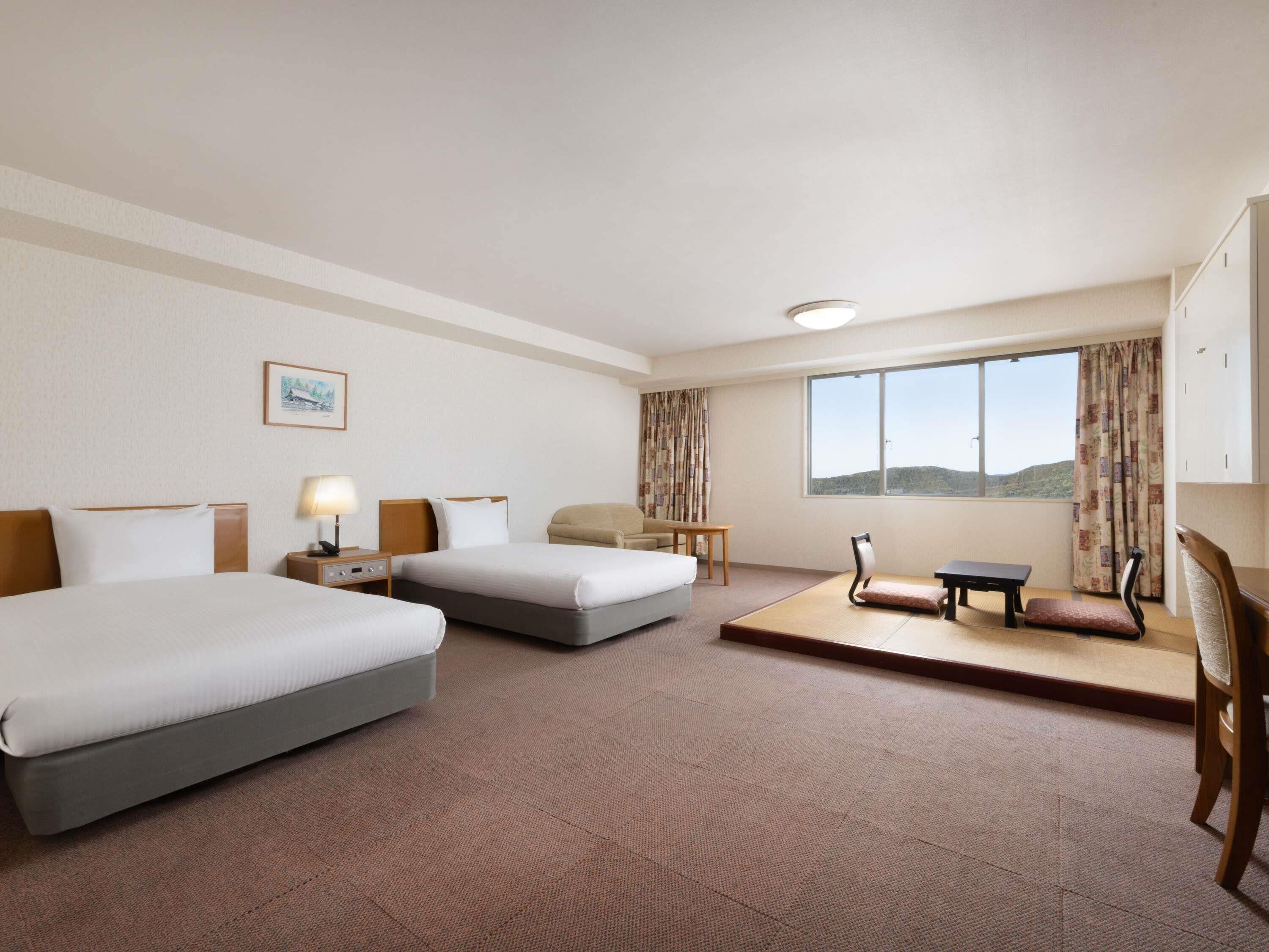 Habitación clásica, 2 camas individuales, vista a la montaña (Japanese Western Style) | Ropa de cama de alta calidad y caja de seguridad en la habitación 