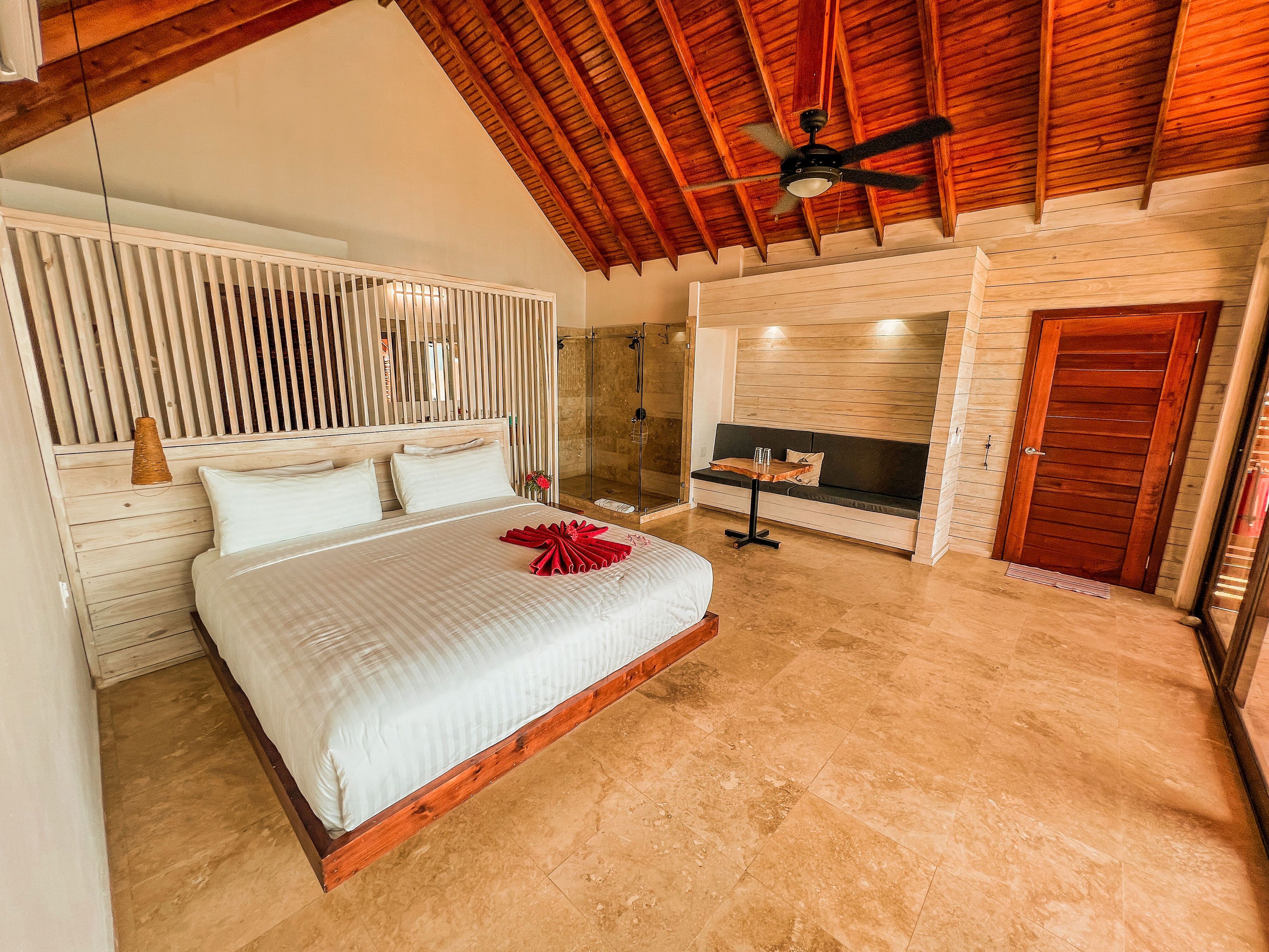 luxury bungalow, 1 king bed, ocean view | 1 bedroom, premium bedding, pillow-top beds, in-room safe