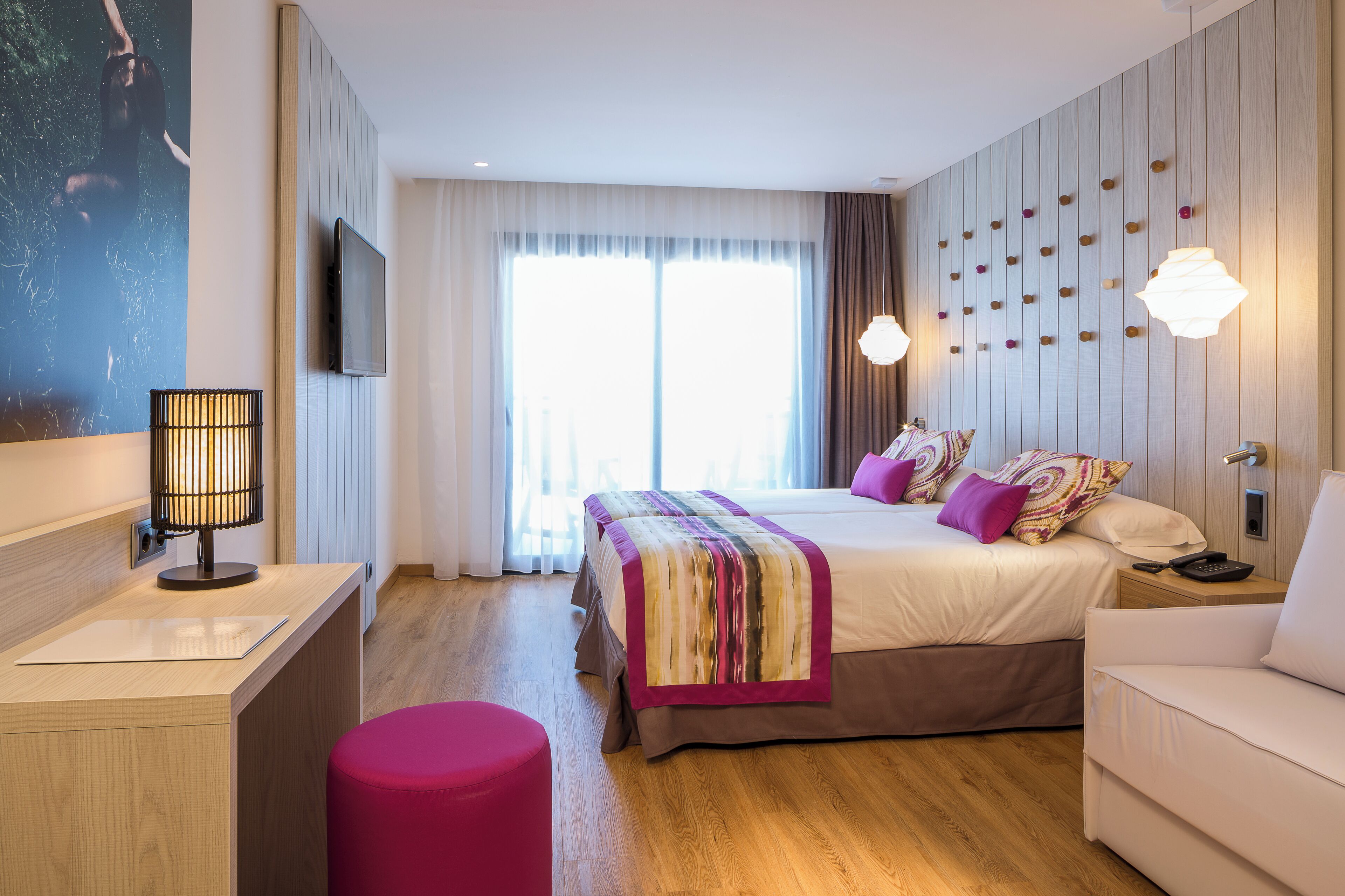 Premium bedding, memory foam beds, minibar, in-room safe