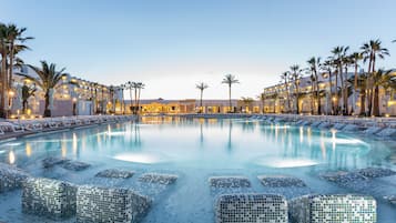 2 outdoor pools, open 10:00 AM to 6:00 PM, pool umbrellas, sun loungers
