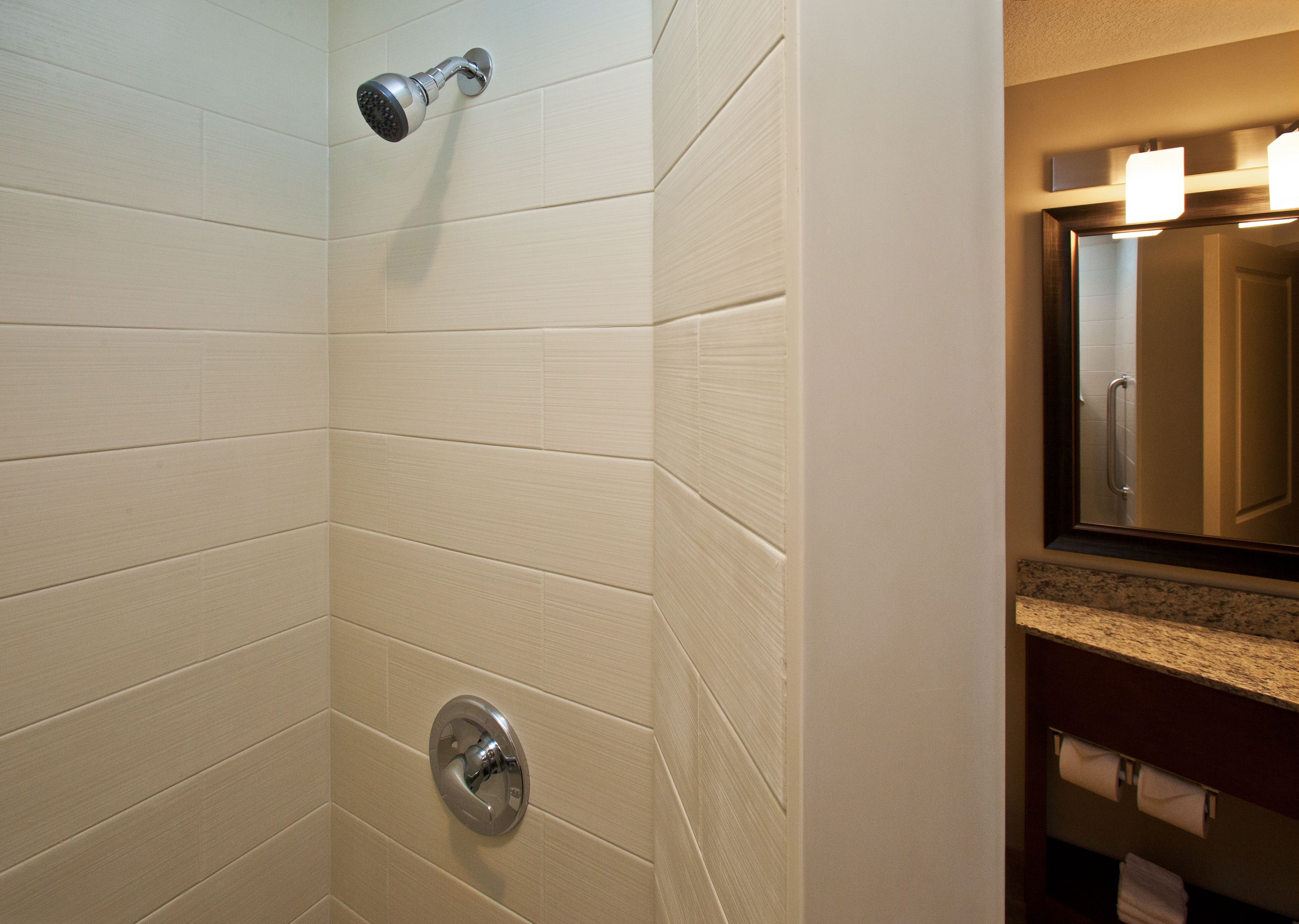 free toiletries, hair dryer, towels