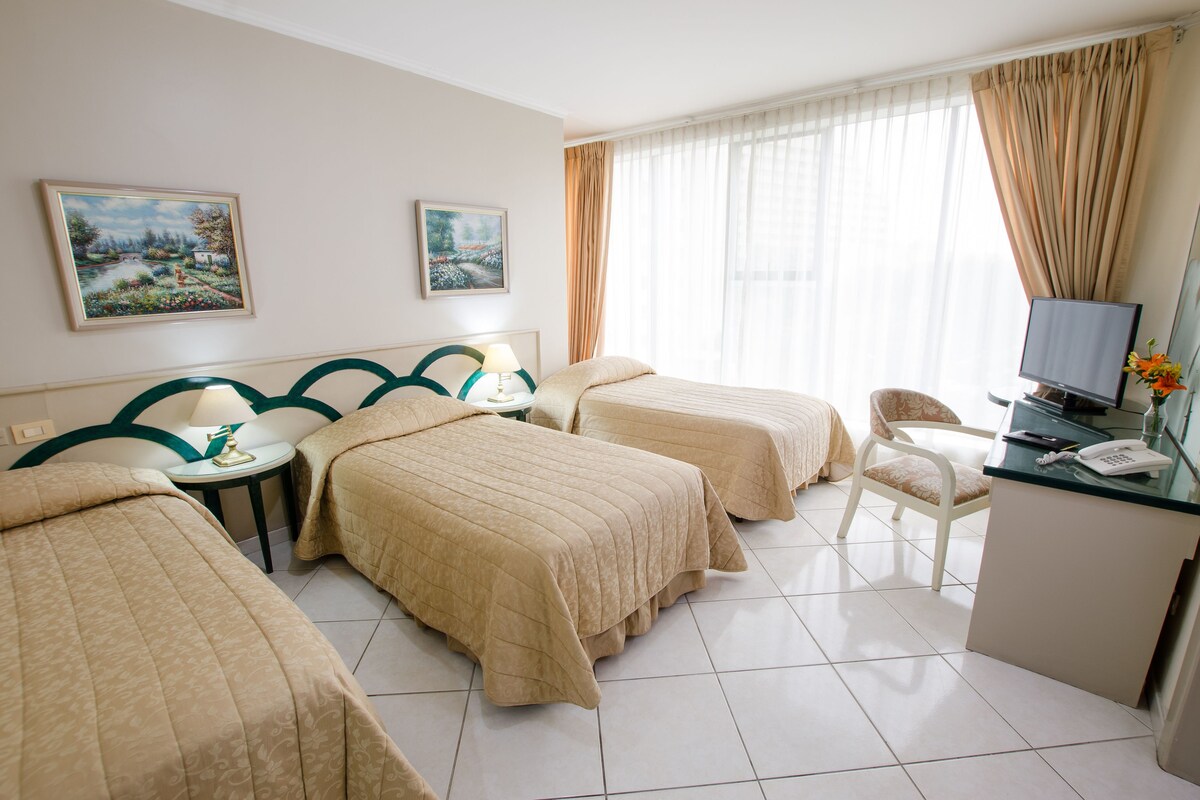 Premium-Dreibettzimmer, eigenes Bad, Stadtblick