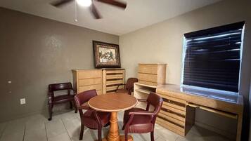 Desk, iron/ironing board, free WiFi, bed sheets