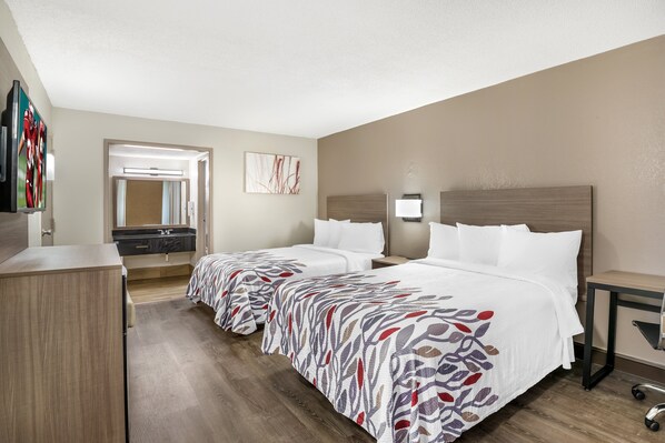 Schreibtisch, laptopgeeigneter Arbeitsplatz, Verdunkelungsvorhänge