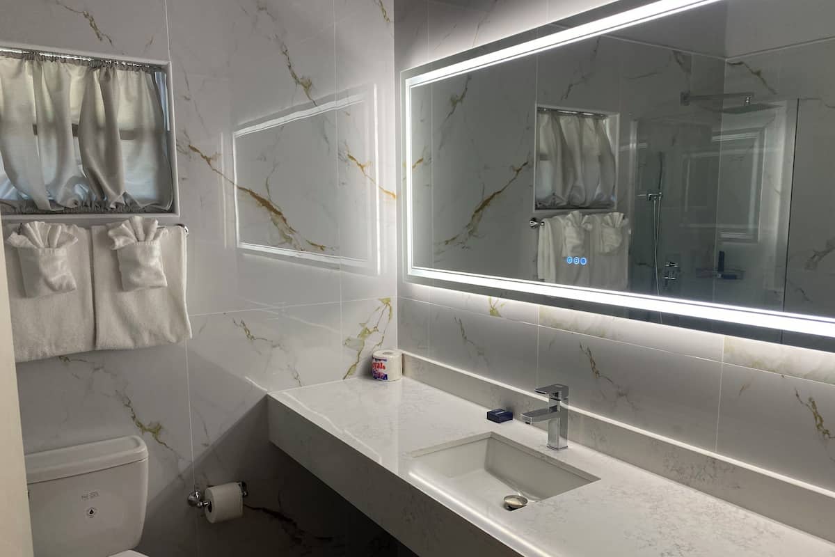 Dutxa, articles de tocador gratuïts, assecador de cabells i tovalloles