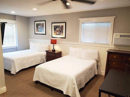 Standard Room, 2 Double Beds | Memory foam beds, iron/ironing board, free WiFi, bed sheets