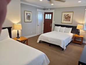 Standard Room, 2 Double Beds | Memory foam beds, iron/ironing board, free WiFi, bed sheets