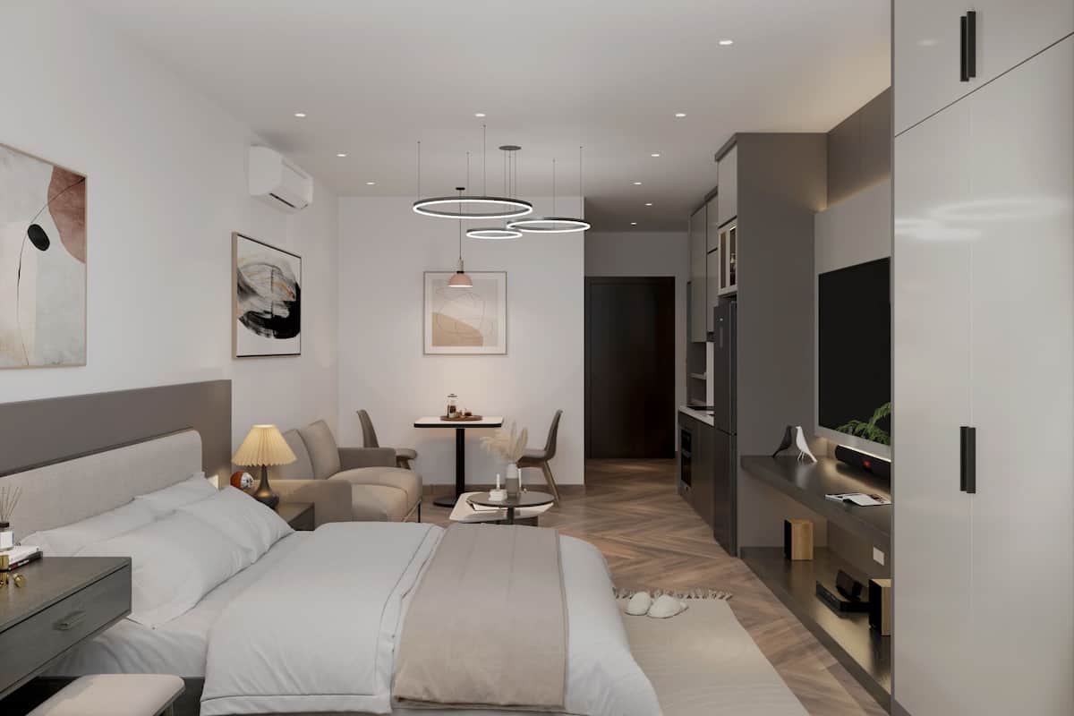 Minibar, odada kasa, ayrı ayrı dekore edilmiş, ayrı ayrı döşenmiş