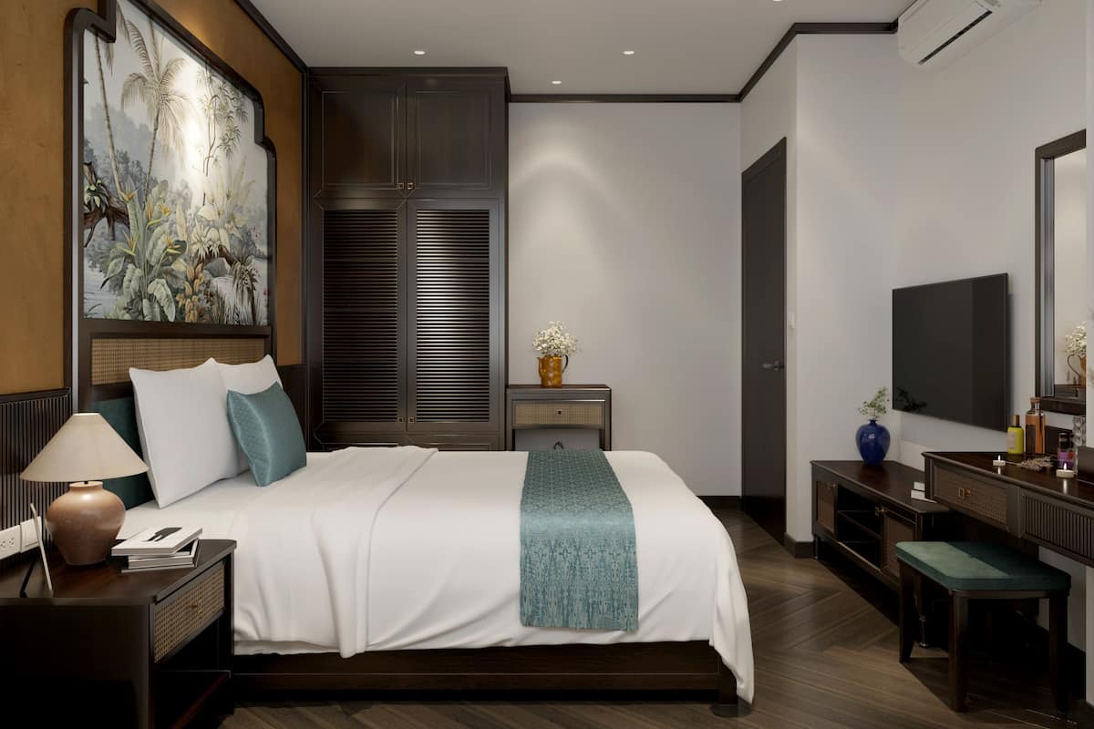 Minibar, odada kasa, ayrı ayrı dekore edilmiş, ayrı ayrı döşenmiş