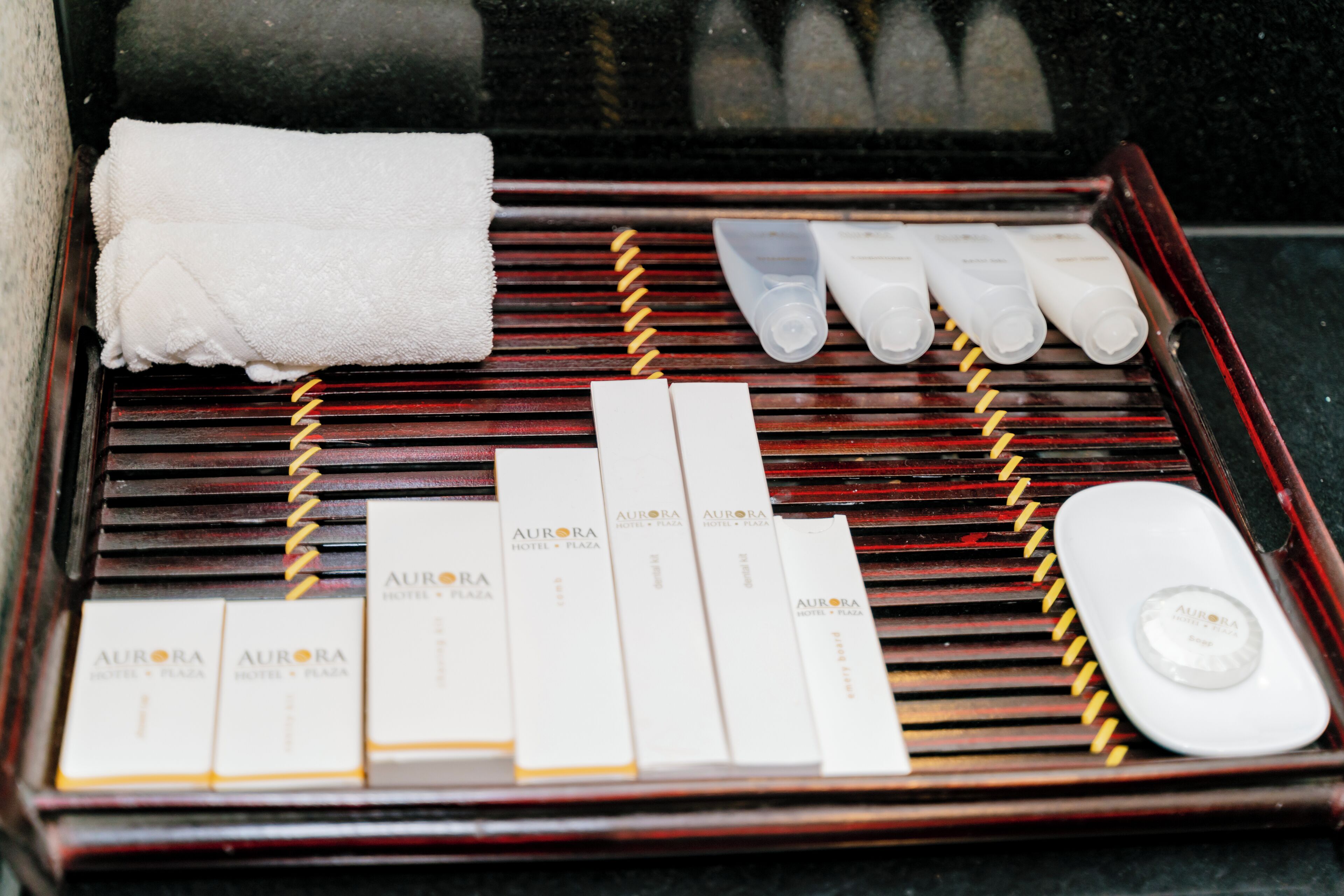 hair dryer, slippers, towels