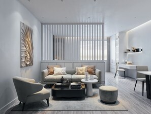 Design kamer | Een minibar, een kluis op de kamer, individueel gedecoreerd