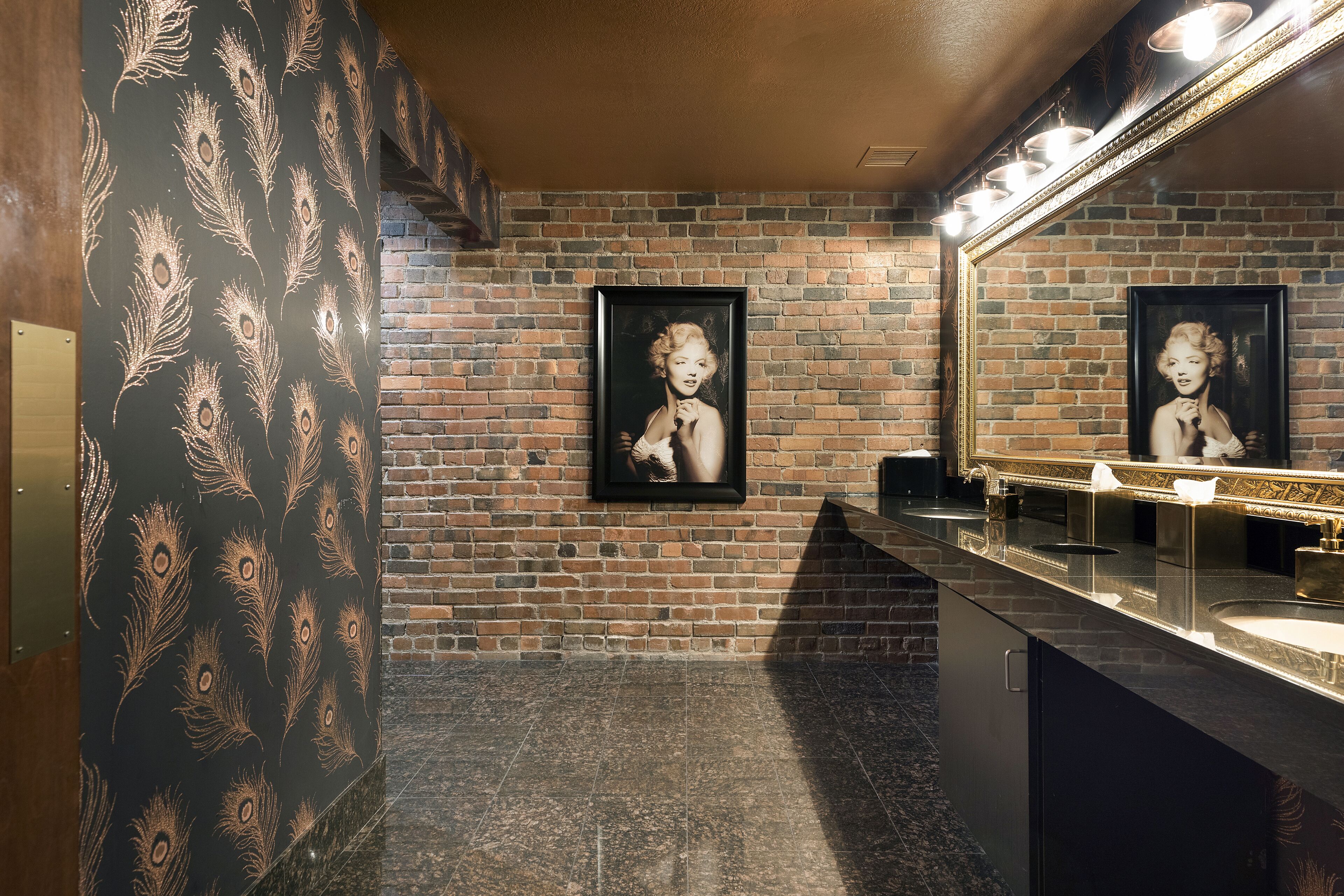 designer toiletries, hair dryer, towels, soap